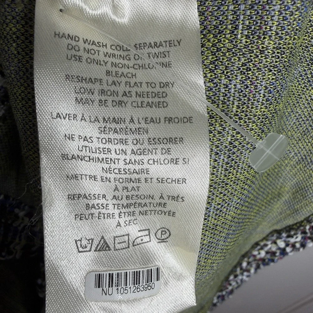 Free People Maxx Mini Shift Dress Multi M Sleeveless Tweed Button Y2K Clueless
